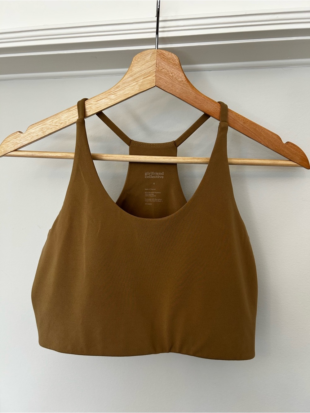 Girlfriend Collective Cleo Bra, Beachood, size S